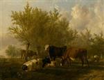 Thomas Sidney Cooper  - Bilder Gemälde - Cattle in a Landscape