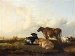 Thomas Sidney Cooper  - Bilder Gemälde - Cattle in Landscape