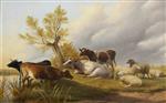 Thomas Sidney Cooper  - Bilder Gemälde - Cattle Piece