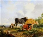 Thomas Sidney Cooper  - Bilder Gemälde - Cattle Piece