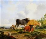 Thomas Sidney Cooper  - Bilder Gemälde - Cattle Piece