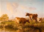 Thomas Sidney Cooper  - Bilder Gemälde - In the Canterbury Meadows