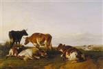 Thomas Sidney Cooper  - Bilder Gemälde - Landscape and Cattle