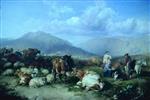 Bild:Landscape with Cattle