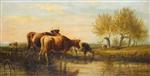 Thomas Sidney Cooper  - Bilder Gemälde - Landscape with Cattle