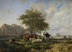 Thomas Sidney Cooper  - Bilder Gemälde - Landscape with Cattle and Sheep