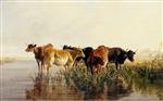 Thomas Sidney Cooper  - Bilder Gemälde - Landscape with Cows