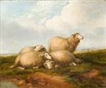 Thomas Sidney Cooper  - Bilder Gemälde - Landscape with Sheep