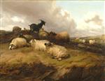 Thomas Sidney Cooper  - Bilder Gemälde - Landscape with Sheep and Goats
