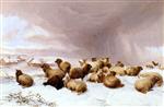 Thomas Sidney Cooper  - Bilder Gemälde - Sheep in winter