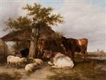 Thomas Sidney Cooper  - Bilder Gemälde - The Home Farm