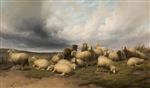Thomas Sidney Cooper  - Bilder Gemälde - Wandering Sheep
