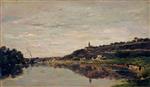 Charles Francois Daubigny - Bilder Gemälde - A View of Herblay