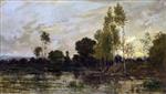 Charles Francois Daubigny - paintings - Alders