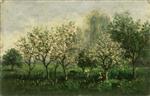 Charles Francois Daubigny - Bilder Gemälde - Apple Trees in Blossom