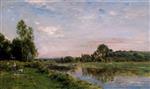 Charles Francois Daubigny - Bilder Gemälde - Banks of the Oise