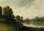 Charles Francois Daubigny - Bilder Gemälde - By a Lakeside