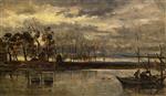 Charles Francois Daubigny - Bilder Gemälde - Eel Fishermen