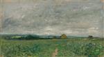 Charles Francois Daubigny - Bilder Gemälde - Field of Wheat under a Stormy Sky