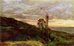Charles Francois Daubigny  - Bilder Gemälde - Landscape near Villerville
