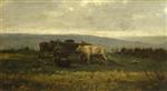 Charles Francois Daubigny  - Bilder Gemälde - Landscape with Cattle