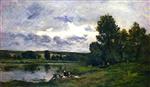 Charles Francois Daubigny  - Bilder Gemälde - Laundresses