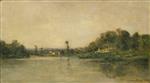 Charles Francois Daubigny  - Bilder Gemälde - On the Banks of the Oise