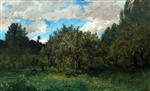 Charles Francois Daubigny  - Bilder Gemälde - Orchard at Harvest Time