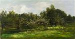 Charles Francois Daubigny  - Bilder Gemälde - Orchard in Blossom