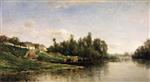 Charles Francois Daubigny  - Bilder Gemälde - River Scene