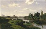 Charles Francois Daubigny  - Bilder Gemälde - River Scene at Mantes