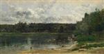 Charles Francois Daubigny  - Bilder Gemälde - River Scene with Ducks