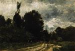 Charles Francois Daubigny  - Bilder Gemälde - Road through the Forest