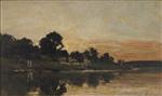 Charles Francois Daubigny  - Bilder Gemälde - Sunset