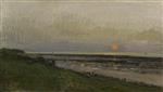 Charles Francois Daubigny  - Bilder Gemälde - Sunset at Villerville
