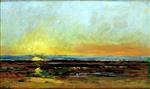 Charles Francois Daubigny  - Bilder Gemälde - Sunset on the Sea Coast