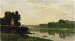 Charles Francois Daubigny  - Bilder Gemälde - The Banks of the River