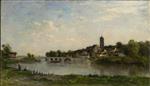 Charles Francois Daubigny  - Bilder Gemälde - The Bridge between Persan and Beaumont-sur-Oise