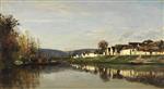Charles Francois Daubigny  - Bilder Gemälde - The Village of Gloton