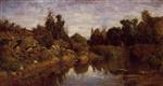 Charles Francois Daubigny  - Bilder Gemälde - The Water's Edge, Opevoz