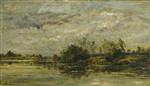 Charles Francois Daubigny  - Bilder Gemälde - Un Coup de Vent