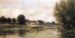 Charles Francois Daubigny  - Bilder Gemälde - View of a River