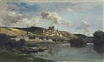 Charles Francois Daubigny  - Bilder Gemälde - View of the Château Gaillard