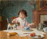 Victor Gabriel Gilbert - Bilder Gemälde - Breakfast with a friend