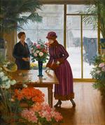 Victor Gabriel Gilbert - Bilder Gemälde - Buying Flowers