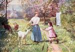 Victor Gabriel Gilbert - Bilder Gemälde - Easter Eggs in the Country