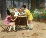 Victor Gabriel Gilbert - Bilder Gemälde - Entertaining Baby