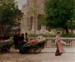 Victor Gabriel Gilbert - Bilder Gemälde - Flower Seller at the Church