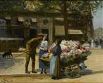 Victor Gabriel Gilbert - Bilder Gemälde - Flower Seller, Avenue de l'Opera