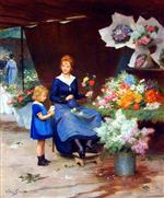 Victor Gabriel Gilbert - Bilder Gemälde - Flower Seller-2